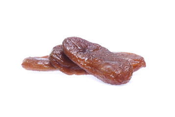 dried bananas (honey baked bananas) on white background