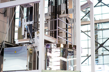 Elevator Installation, Lift Technician Installing a Modern Elevator