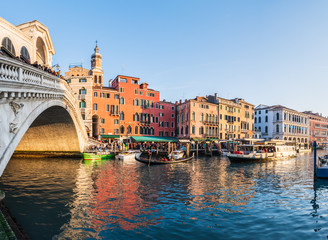 Sunset on the Grand Canal. Venice. Italy