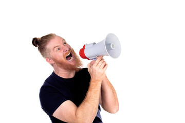 Red haired man with long beard