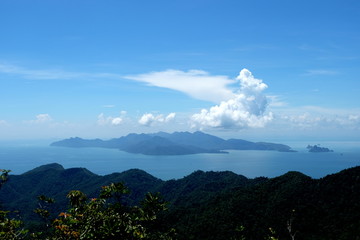 mountains and clouds