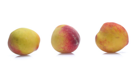 Peach  isolated on white background