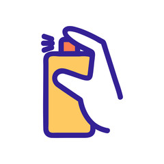 Spray for cleaning the vector icon. A thin line sign. Isolated contour symbol illustration