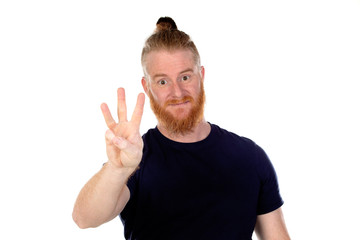 Fototapeta premium Red haired man with long beard
