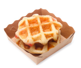 waffles isolated on white background