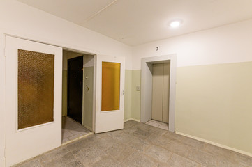 Russia, Moscow- October 10, 2019: interior room apartment public place, staircase