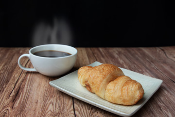 Coffee with croissant
