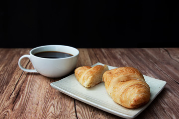 Coffee with croissant