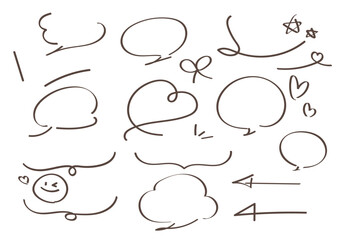手描き吹き出し　おしゃれ