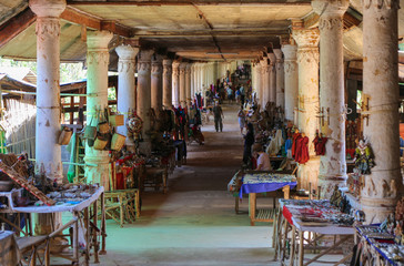 Ancient souvenir market on Inle Lake, Myanmar