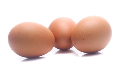 Eggs isolated on white background