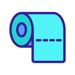 toilet paper icon vector. A thin line sign. Isolated contour symbol illustration