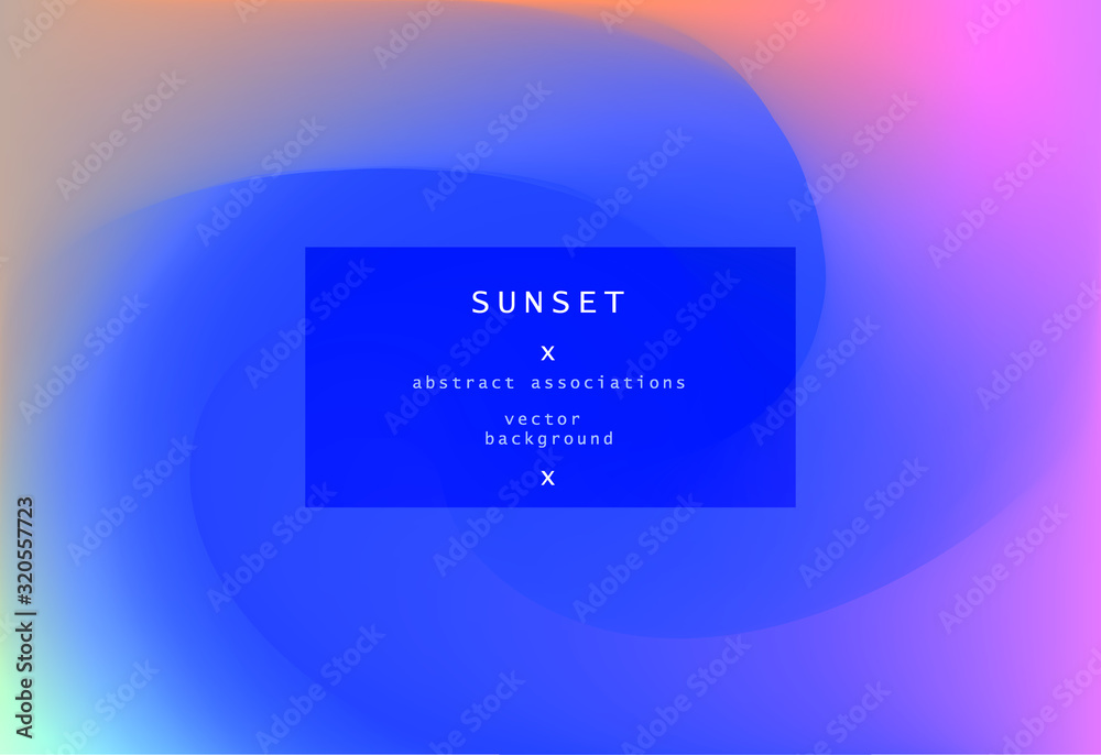 Poster abstract iridescent background with colorful pastel stains.