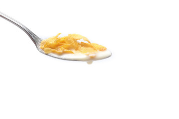 Cornflakes   isolated on white background