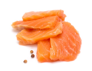 salmon  isolated on white background