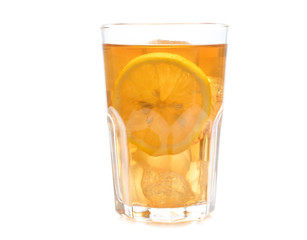 cold ice tea isolated on white background