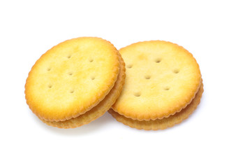 Sandwich biscuits cracker isolated on white background