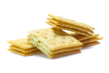 sandwich crackers isolated on white