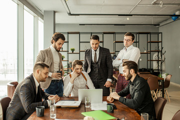 brainstorming business people think about deadline, trying to solve problems with deadlines. business people concept