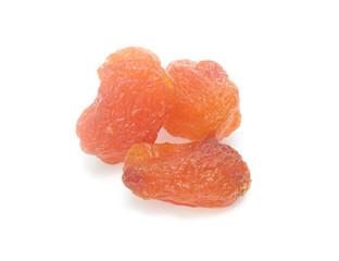 Dry apricot isolated on the white background