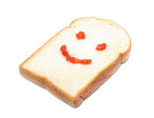 sliced bread isolated on white background