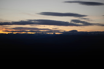 Lever de soleil en montagne avec le Pic du Midi d'Ossau