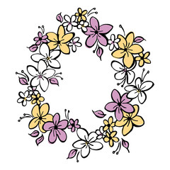 Flowers_ sketch Vector_ decoration