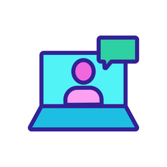 Business correspondence icon vector. A thin line sign. Isolated contour symbol illustration