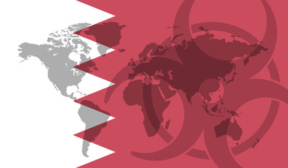 Bahrain flag global disease outbreak concept