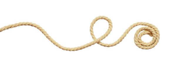 Beige cotton rope curl