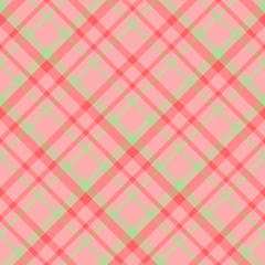 Seamless pattern in charming warm red, pink and green colors for plaid, fabric, textile, clothes, tablecloth and other things. Vector image. 2