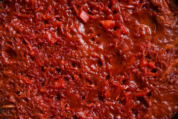 Borsch is cooked in a saucepan