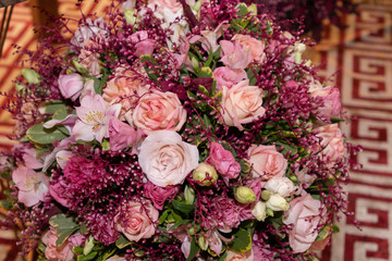 bouquet of pink roses