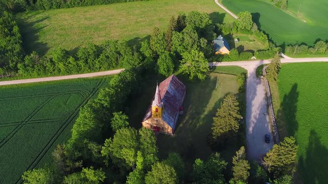 Aerial view of Lellapere, Rapla County, Estonia