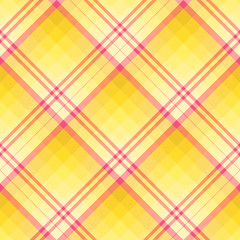 Seamless pattern in charming yellow and pink colors for plaid, fabric, textile, clothes, tablecloth and other things. Vector image. 2