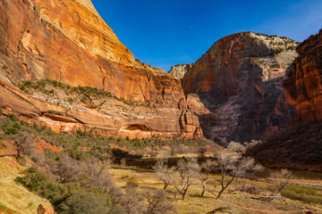 Cable Mountain and Weeping Rock in Zion Canyon