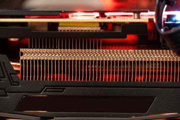 Graphics processing unit neon light.