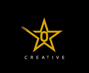 Star O Letter Digital Network , technology and digital abstract O vector logo.  