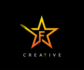 Star F Letter Digital Network , technology and digital abstract F vector logo.  