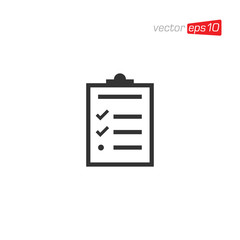 Clipboard Checklist Icon Design Vector