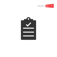 Clipboard Checklist Icon Design Vector