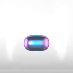 Holographic english alphabet uppercase isolated on white. 3D rendered multicolor glossy alphabet type for poster, banner, advertisement, decoration.