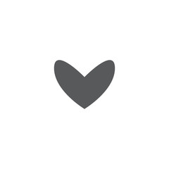 heart icon vector symbol gray color on white background