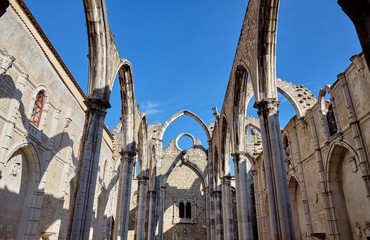The Carmo Convent in Lisbon, Portugal.