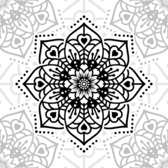 Flower Mandala. Vintage decorative elements. Oriental pattern, vector illustration.