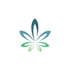 Cannabis logo creative vector icon