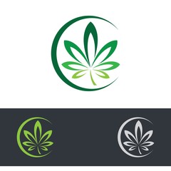 Cannabis logo creative vector icon