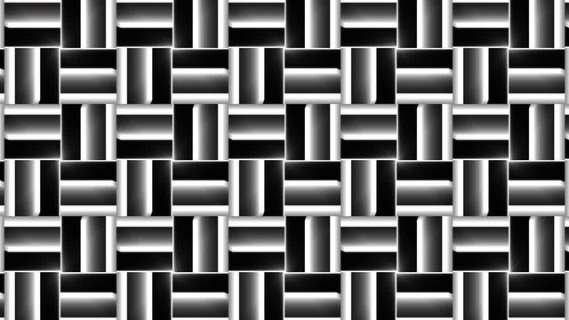 Black and white square formation animated background in 4k Uhd high resolution, seamless loopable.