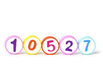 Math Number colorful on white background : Education study mathematics learning teach concept..