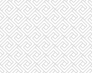 Abstract geometric pattern with stripes, lines. Seamless vector background. White and grey ornament. Simple lattice graphic design.